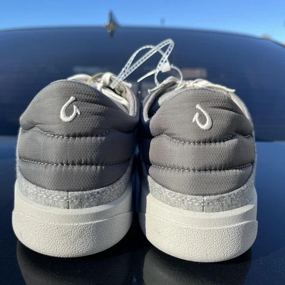 OluKai Puliki Shoes Mens Size 10 Gray Poi Charcoal Casual Sneakers Comfort